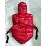 New shiny nylon wet look winter straitjacket down restraint diaper suit SD5001